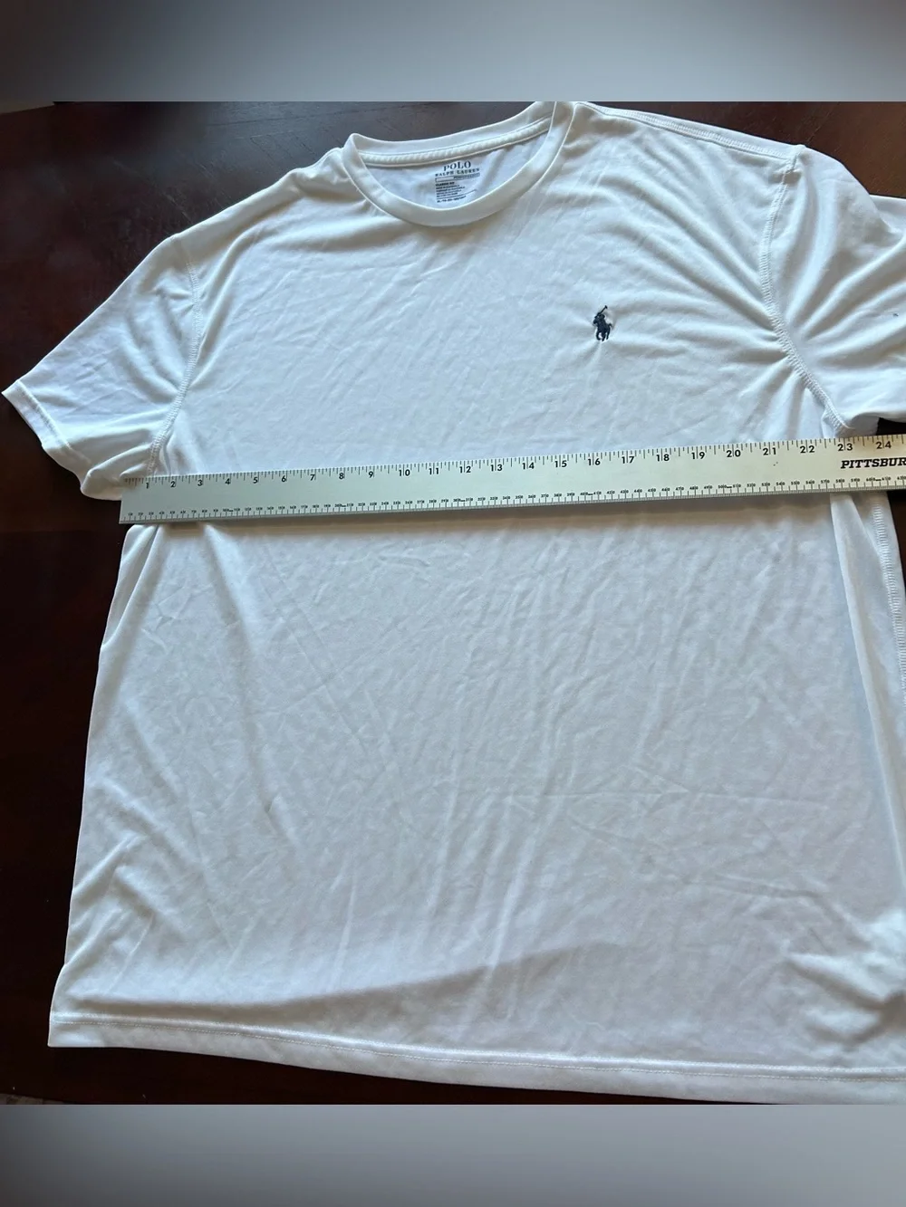 Polo by Ralph Lauren White Crew Neck Tee with Embroidered Pony size XL